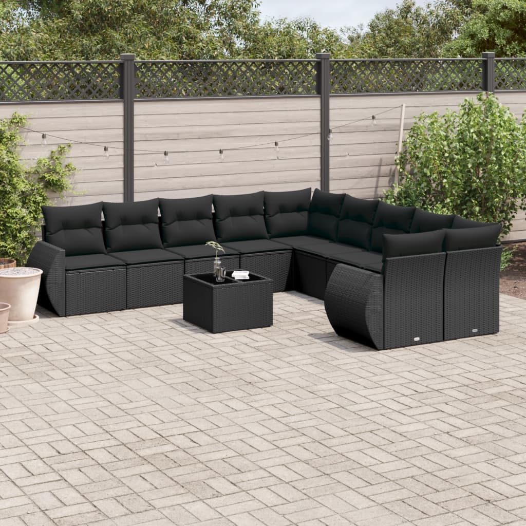 1 Tuinset Met Kussens Poly Rattan