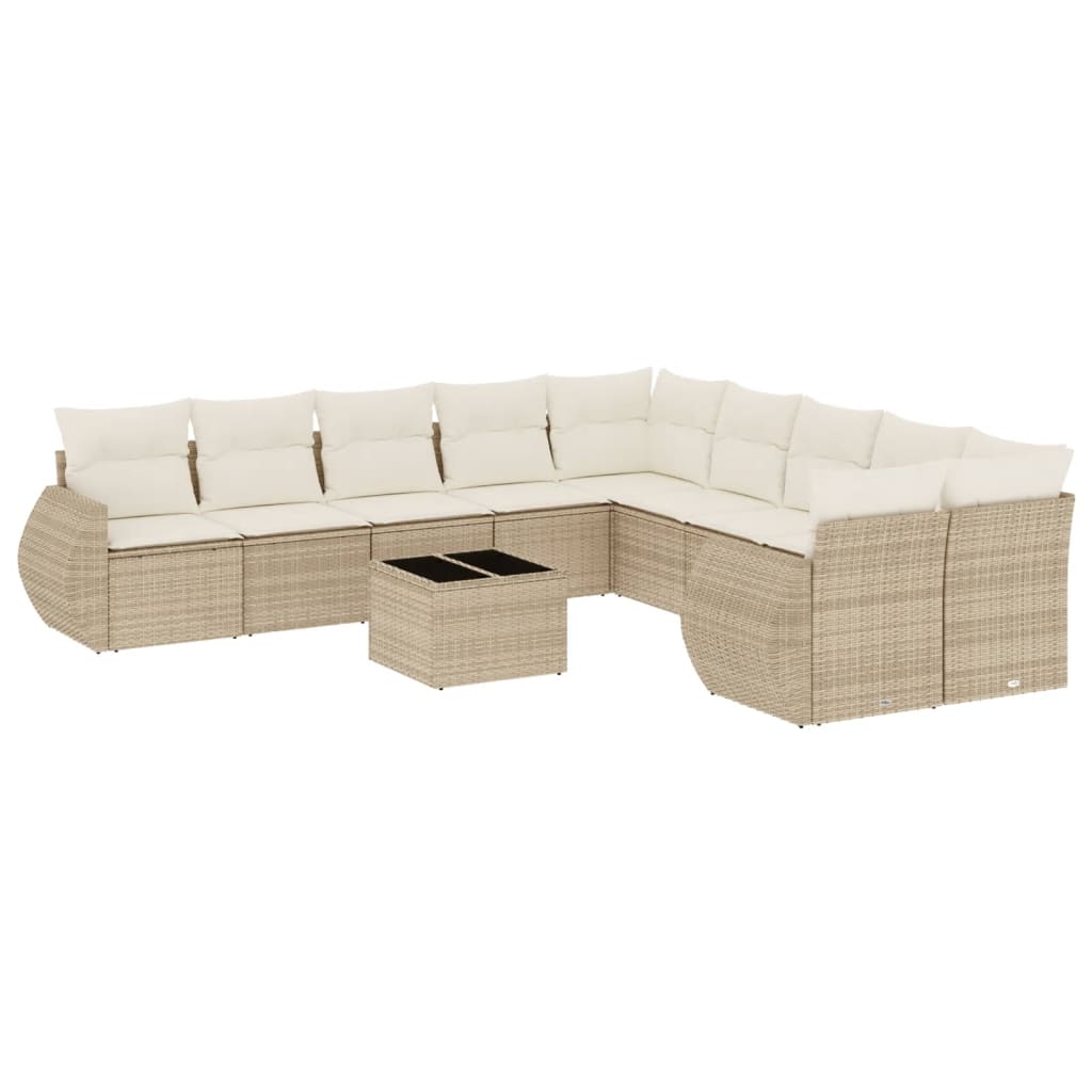 1 Tuinset Met Kussens Poly Rattan