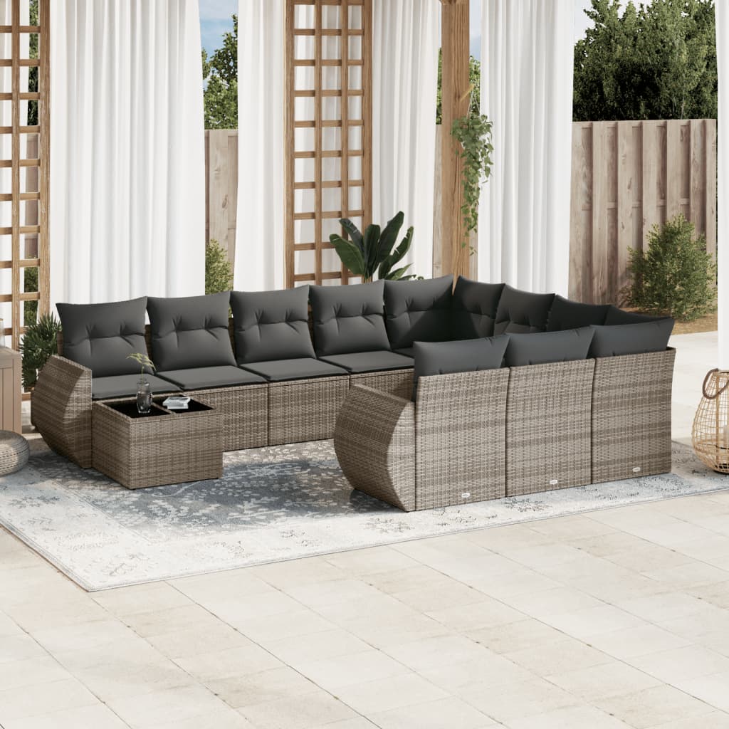 1 Tuinset Met Kussens Poly Rattan