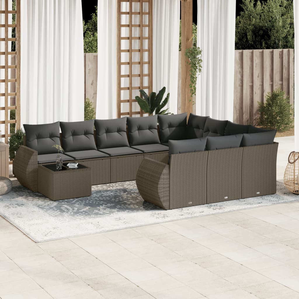1 Tuinset Met Kussens Poly Rattan