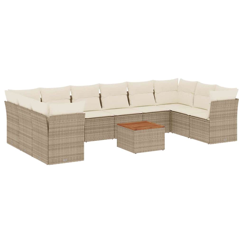 1 Tuinset Met Kussens Poly Rattan