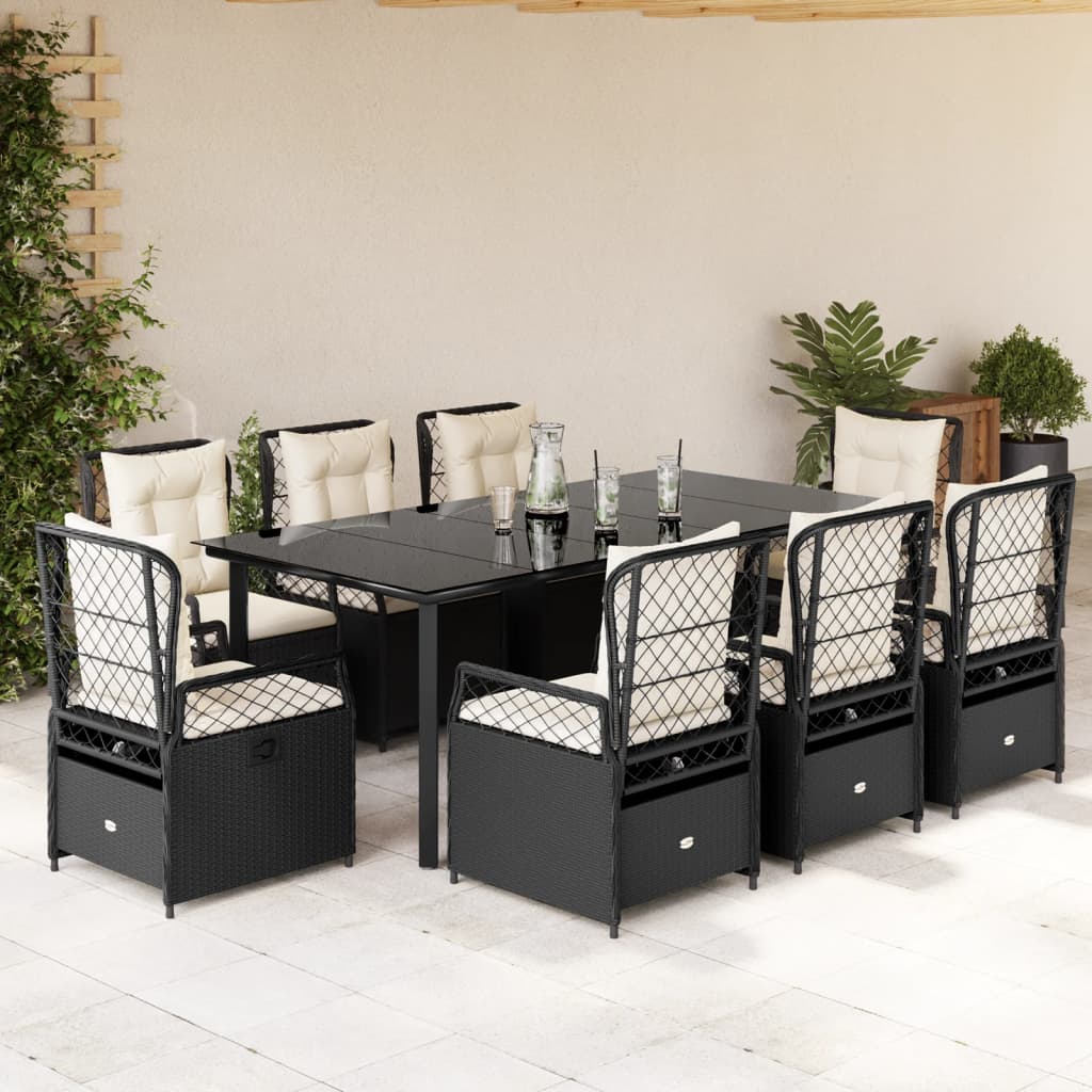 5-Delige Tuinset Met Kussens Poly Rattan