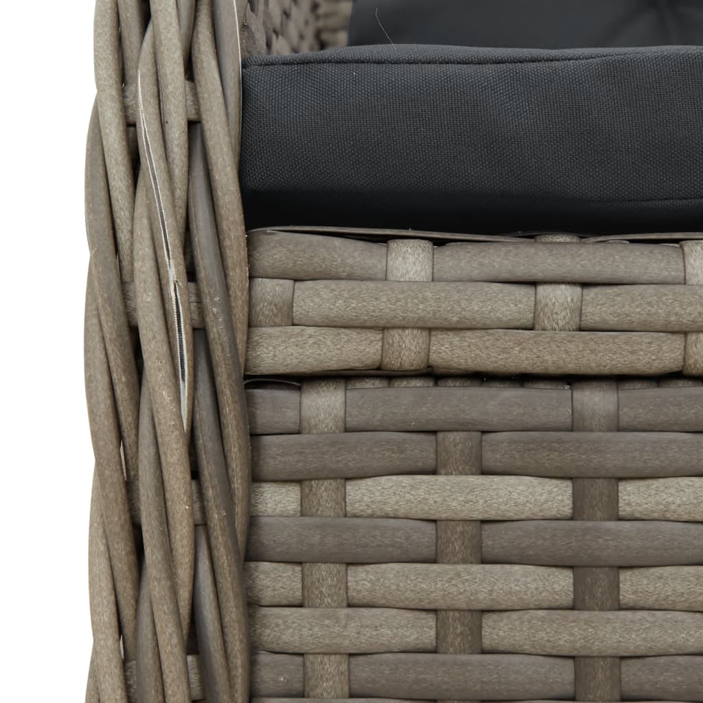 5-Delige Tuinset Met Kussens Poly Rattan
