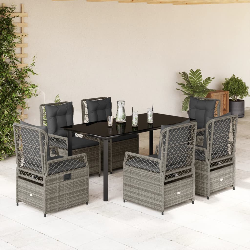 5-Delige Tuinset Met Kussens Poly Rattan