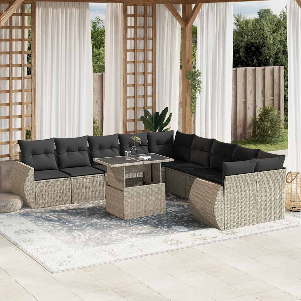 1 Tuinset Met Kussens Poly Rattan