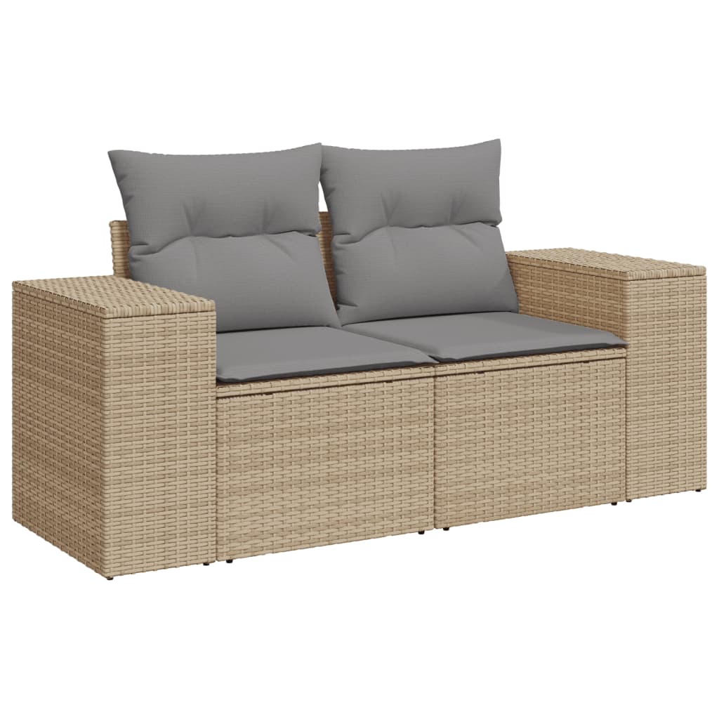 1 Tuinset Met Kussens Poly Rattan