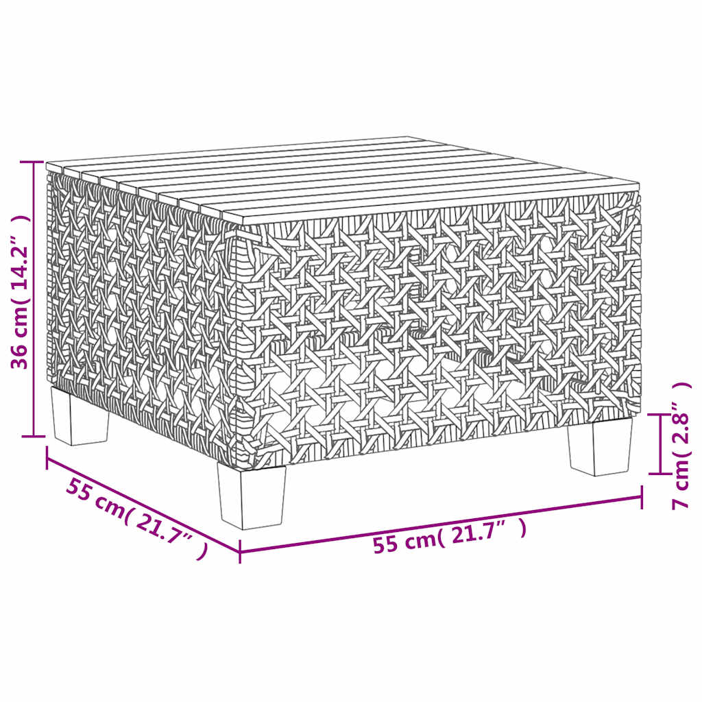1 Tuinset Met Kussens Poly Rattan Beige
