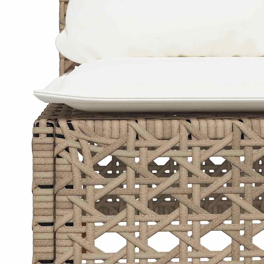 1 Tuinset Met Kussens Poly Rattan Beige
