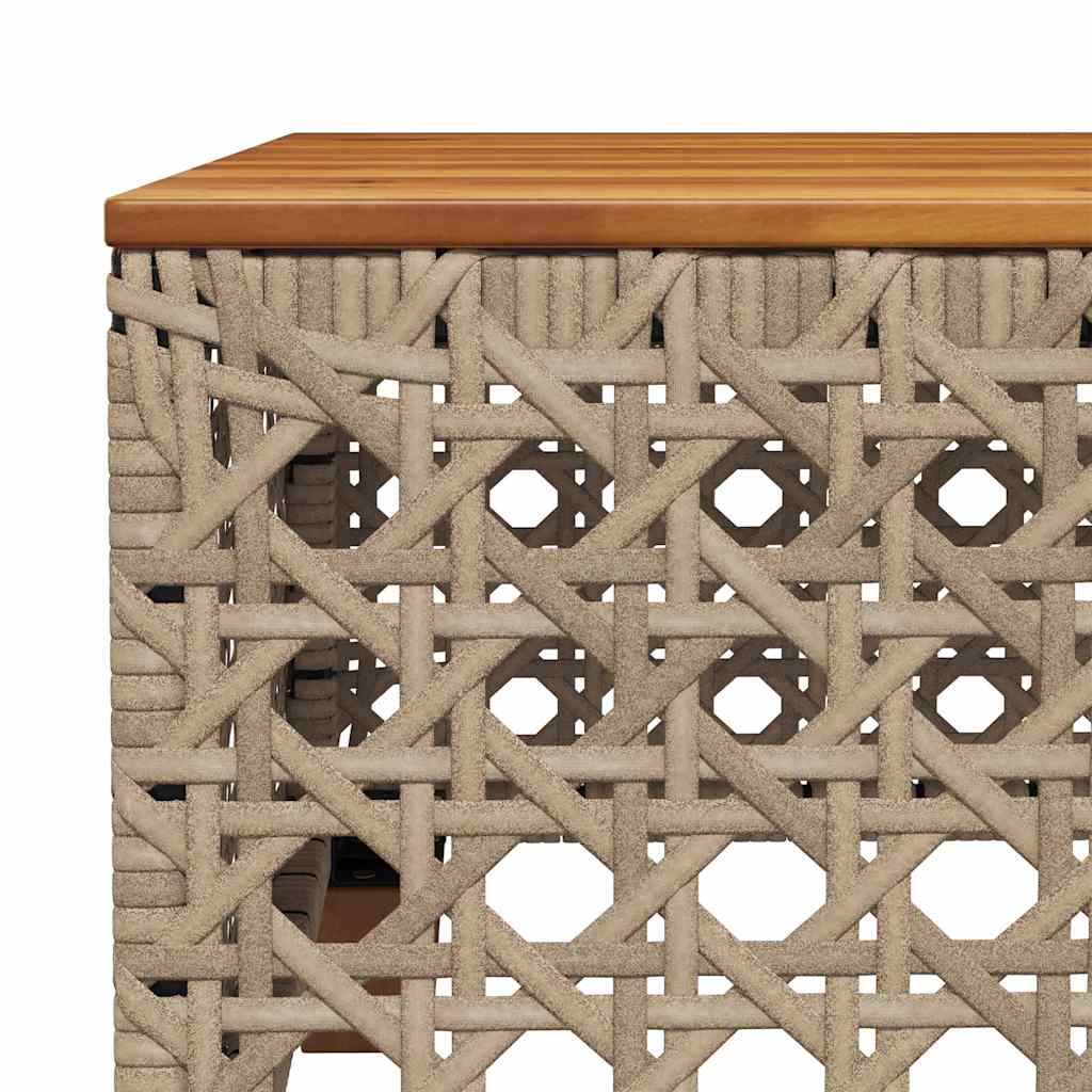 1 Tuinset Met Kussens Poly Rattan Beige