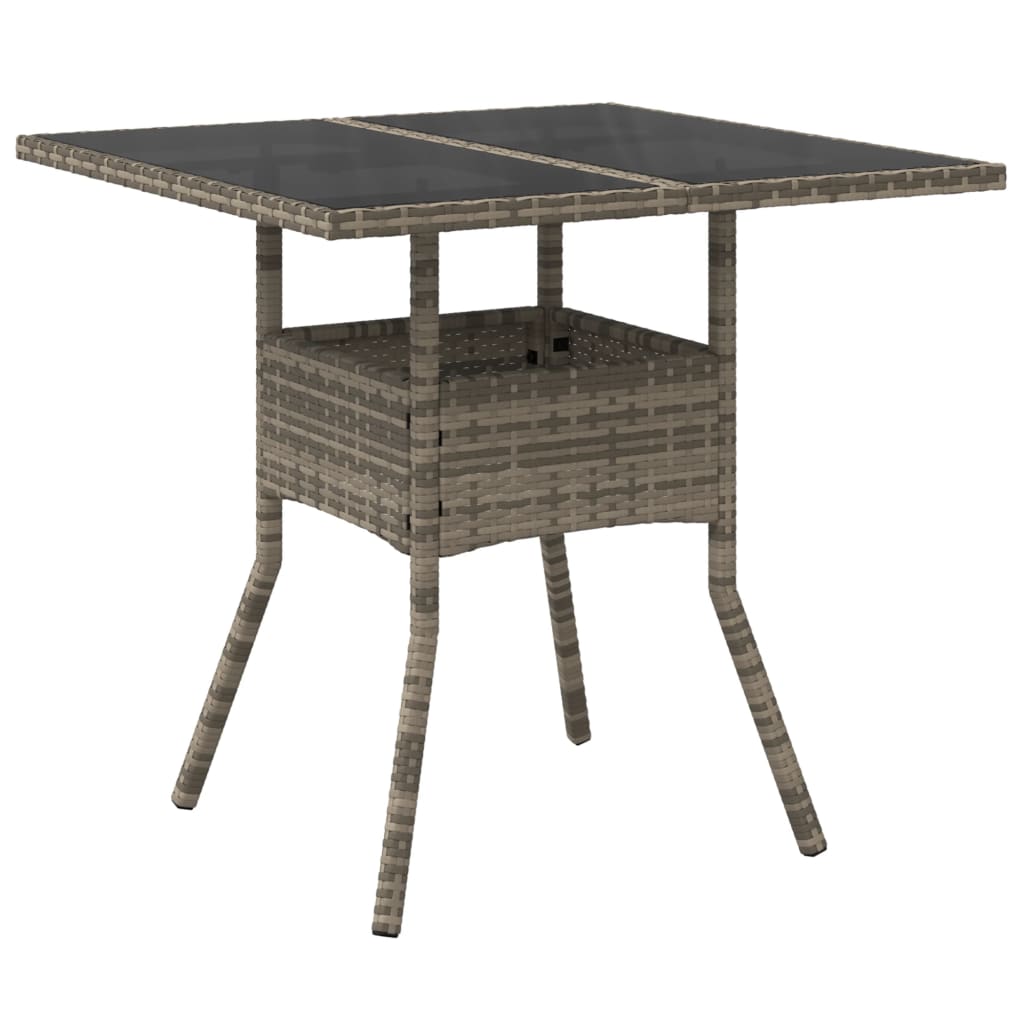 5-Delige Tuinset Met Kussens Poly Rattan En Glas