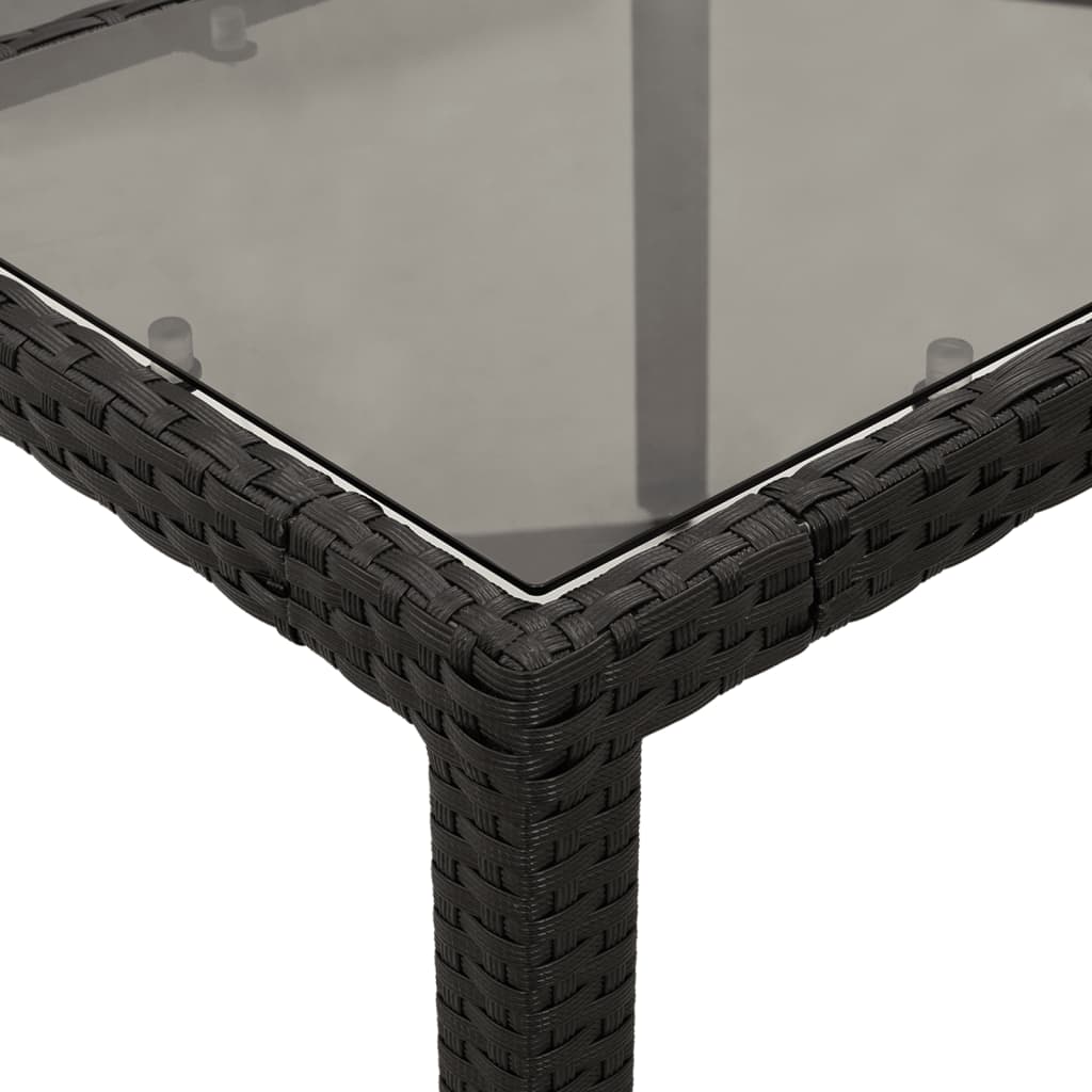 3-Delige Tuinset Met Kussens Poly Rattan En Glas