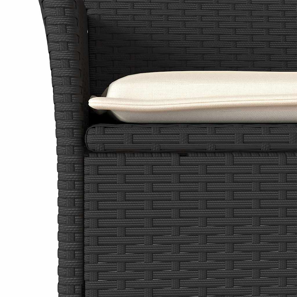 5-Delige Tuinset Met Kussens Poly Rattan En Glas