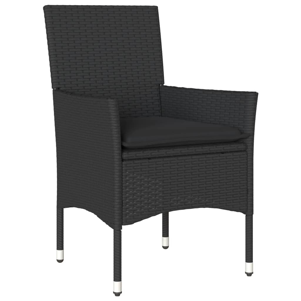 3-Delige Tuinset Met Kussens Poly Rattan En Acaciahout