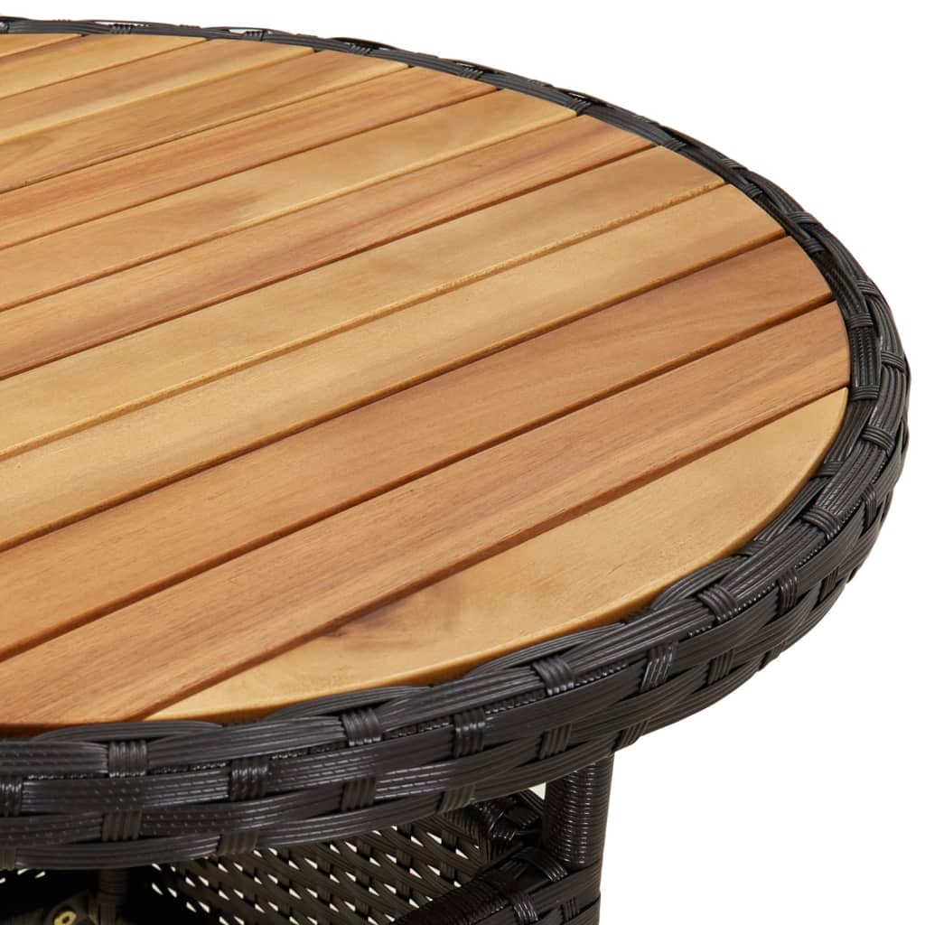 3-Delige Tuinset Met Kussens Poly Rattan En Acaciahout