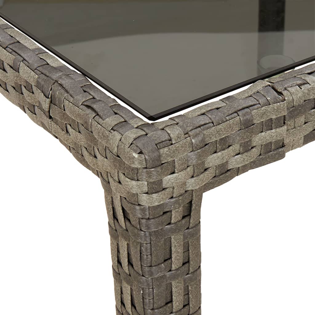 11-Delige Tuinset Met Kussens Poly Rattan En Glas