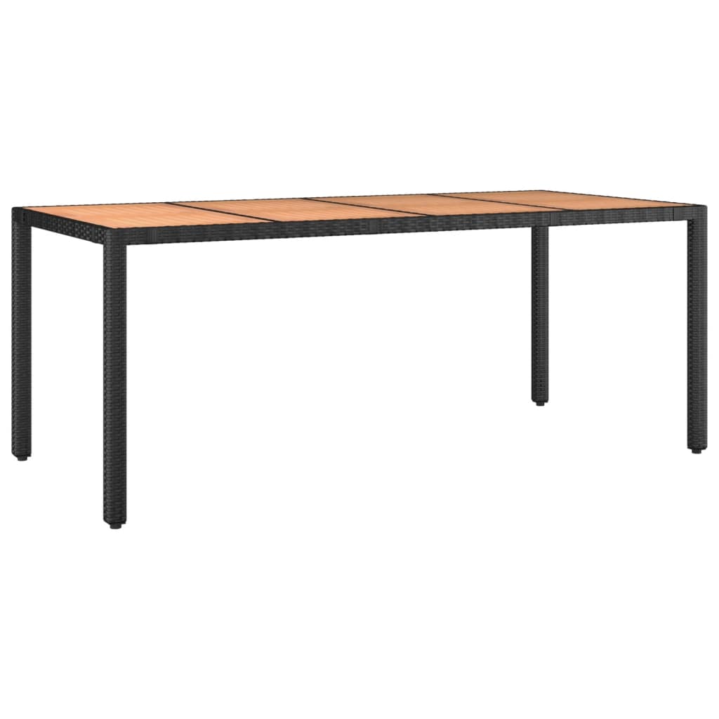 9-Delige Tuinset Poly Rattan Zwart
