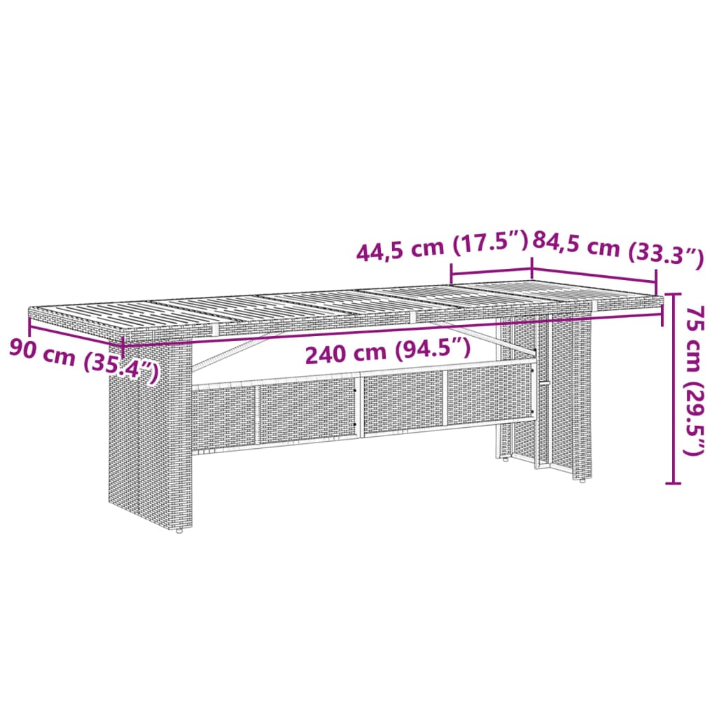 11-Delige Tuinset Met Kussens Poly Rattan Grijs