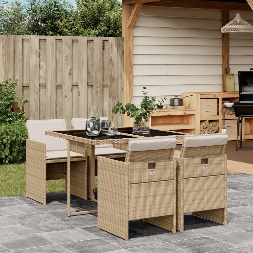 13-Delige Tuinset Met Kussens Poly Rattan