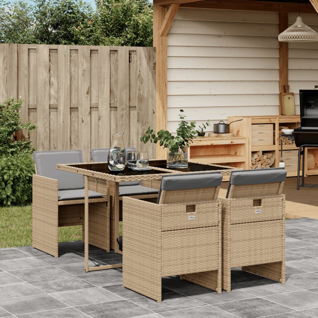 13-Delige Tuinset Met Kussens Poly Rattan