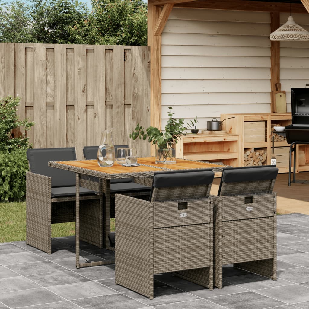 13-Delige Tuinset Met Kussens Poly Rattan