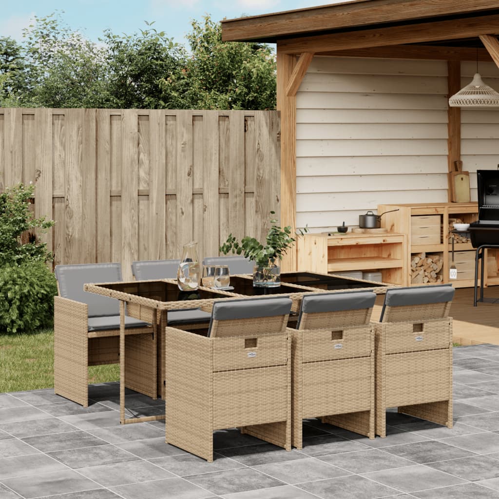 13-Delige Tuinset Met Kussens Poly Rattan