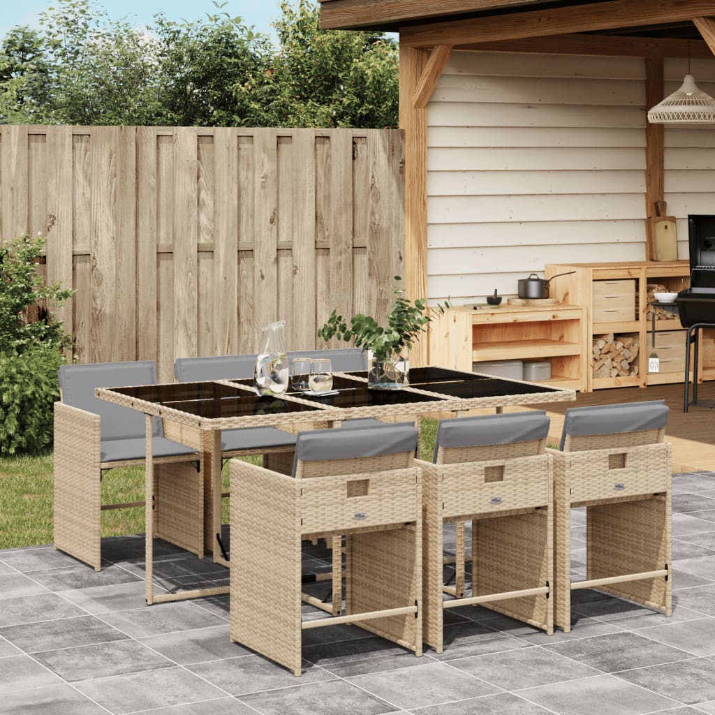 5-Delige Tuinset Met Kussens Poly Rattan