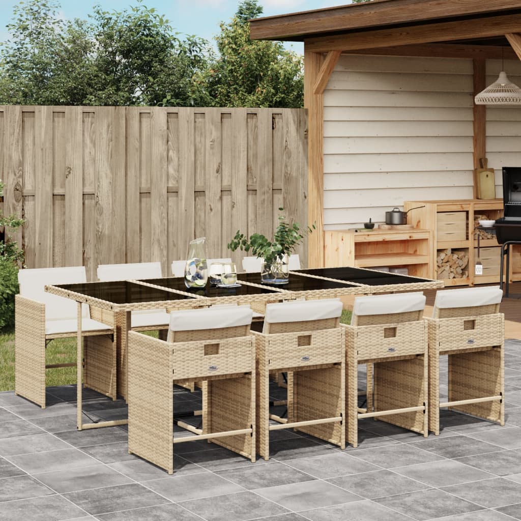 5-Delige Tuinset Met Kussens Poly Rattan