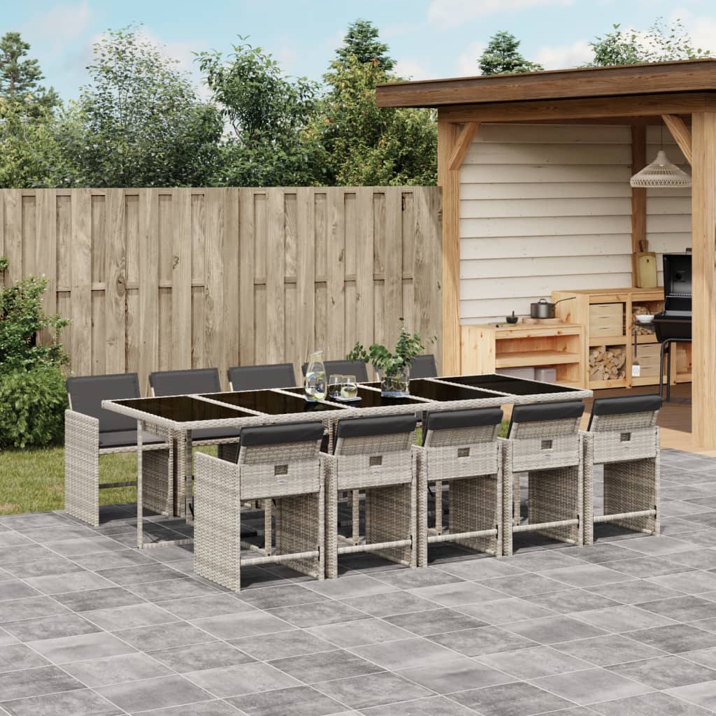 5-Delige Tuinset Met Kussens Poly Rattan