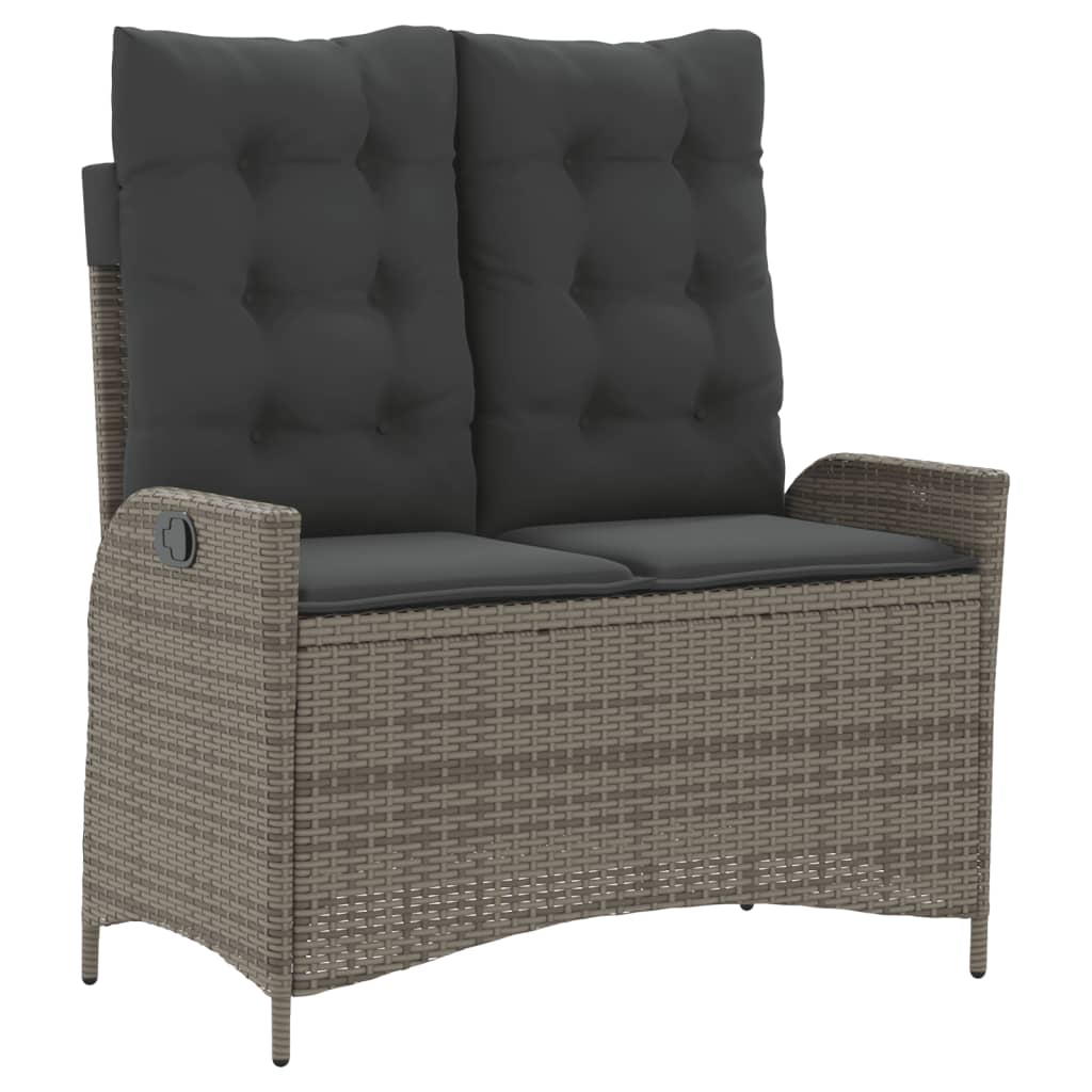 Tuinset Met Kussens Poly Rattan Grijs