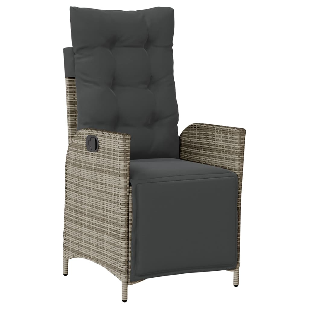 Tuinset Met Kussens Poly Rattan Grijs