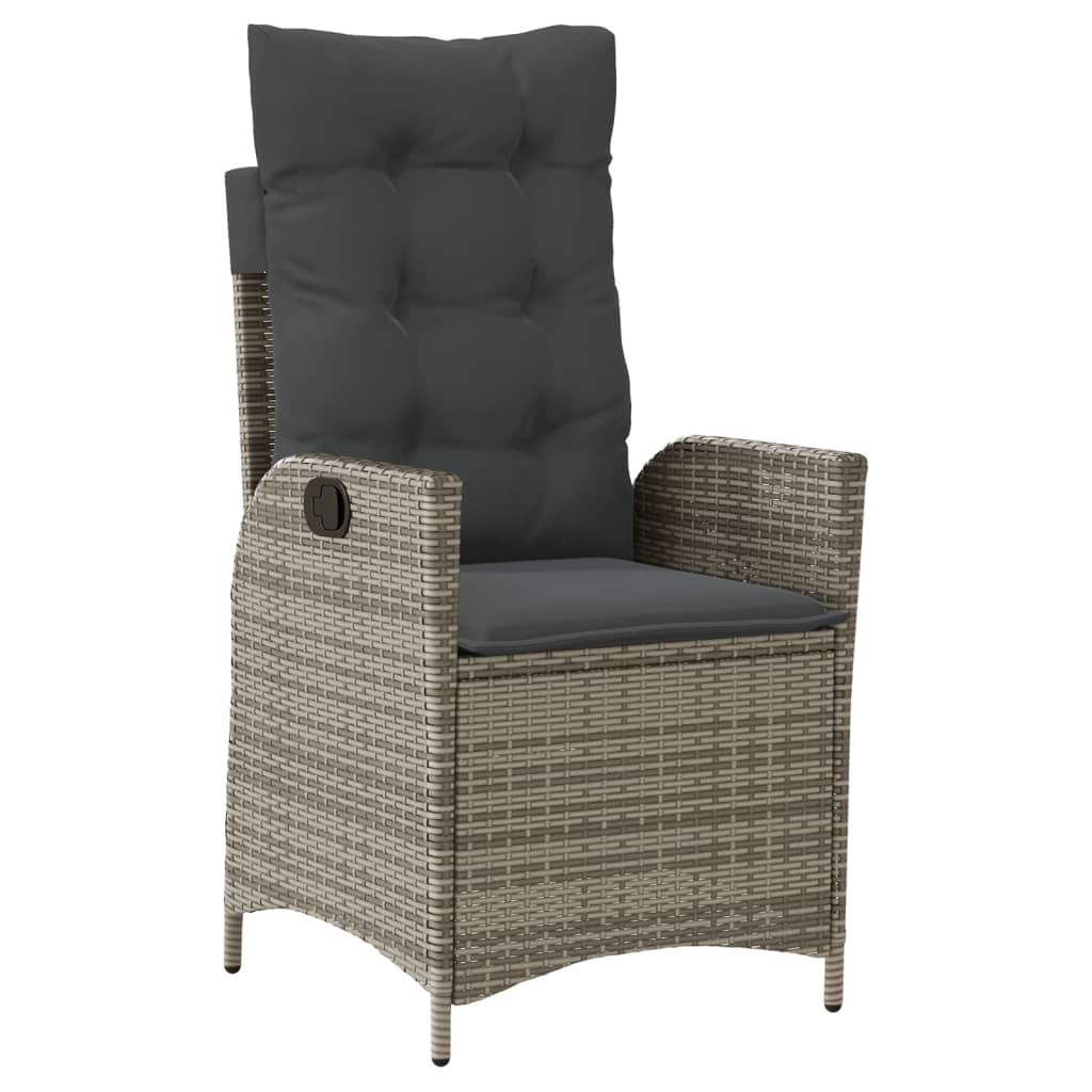 Tuinset Met Kussens Poly Rattan Grijs