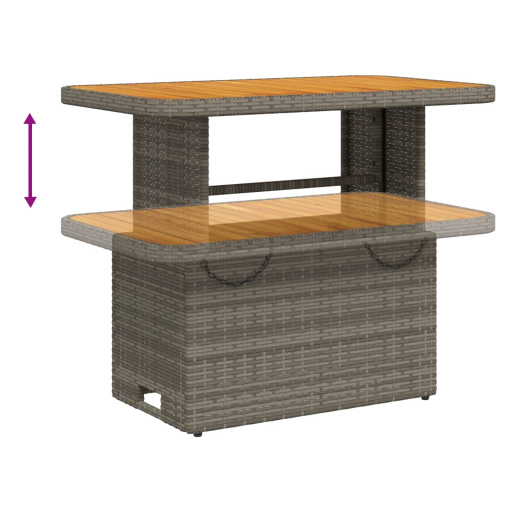 Tuinset Met Kussens Poly Rattan Grijs