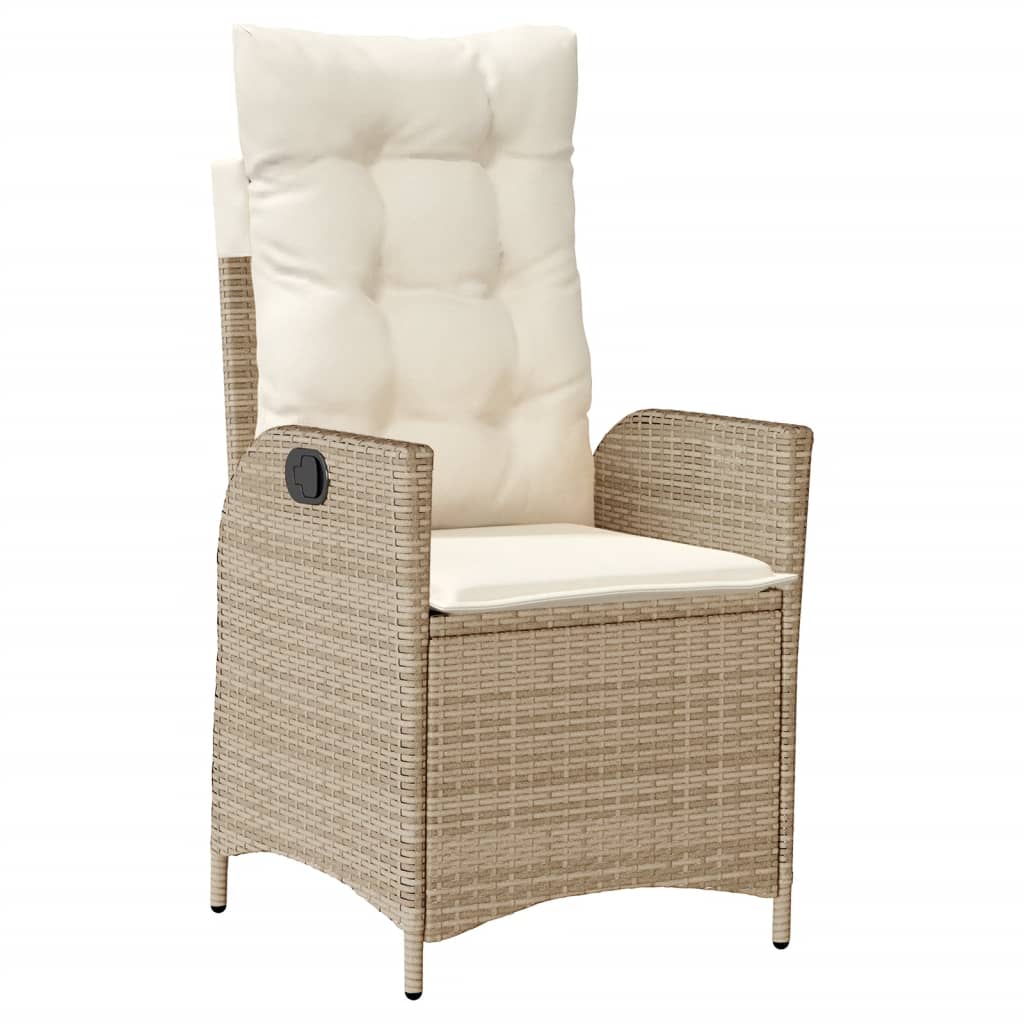 5-Delige Tuinset Met Kussens Poly Rattan Beige