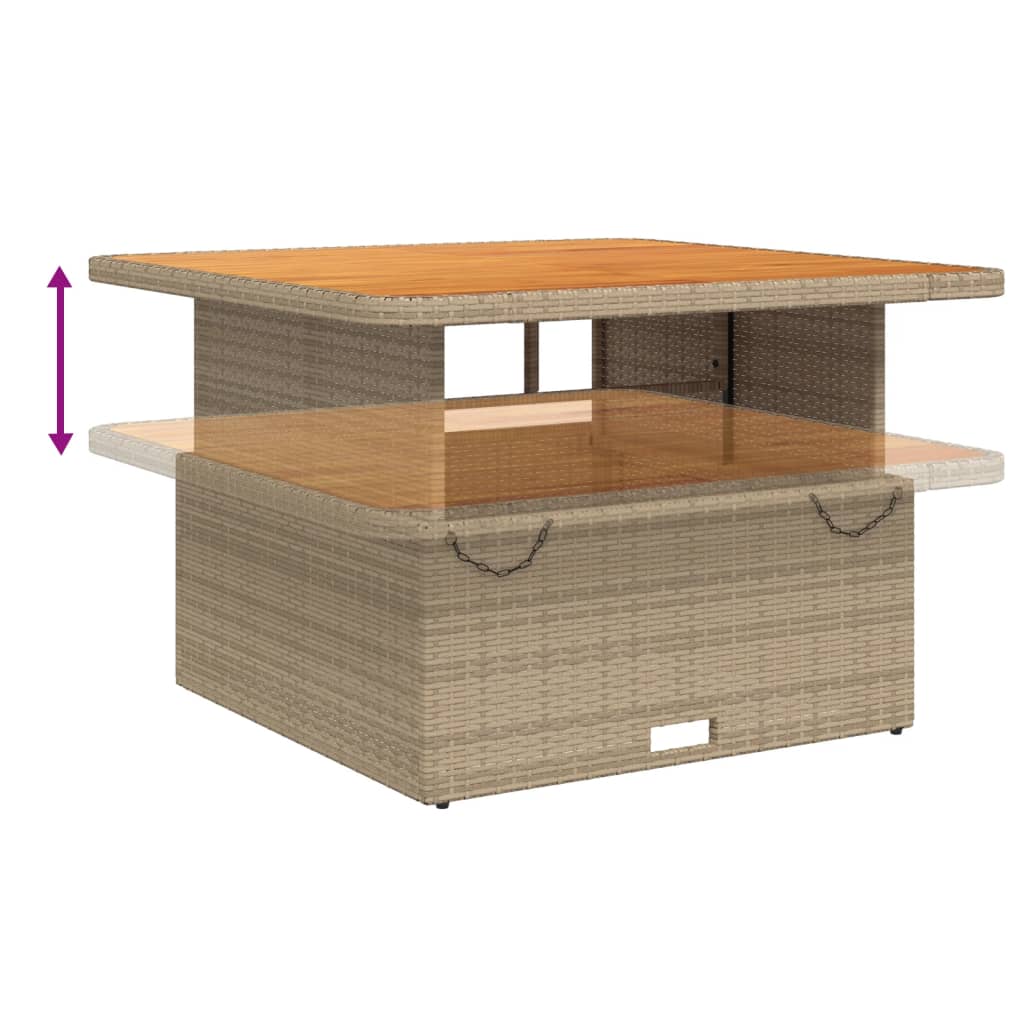 5-Delige Tuinset Met Kussens Poly Rattan Beige