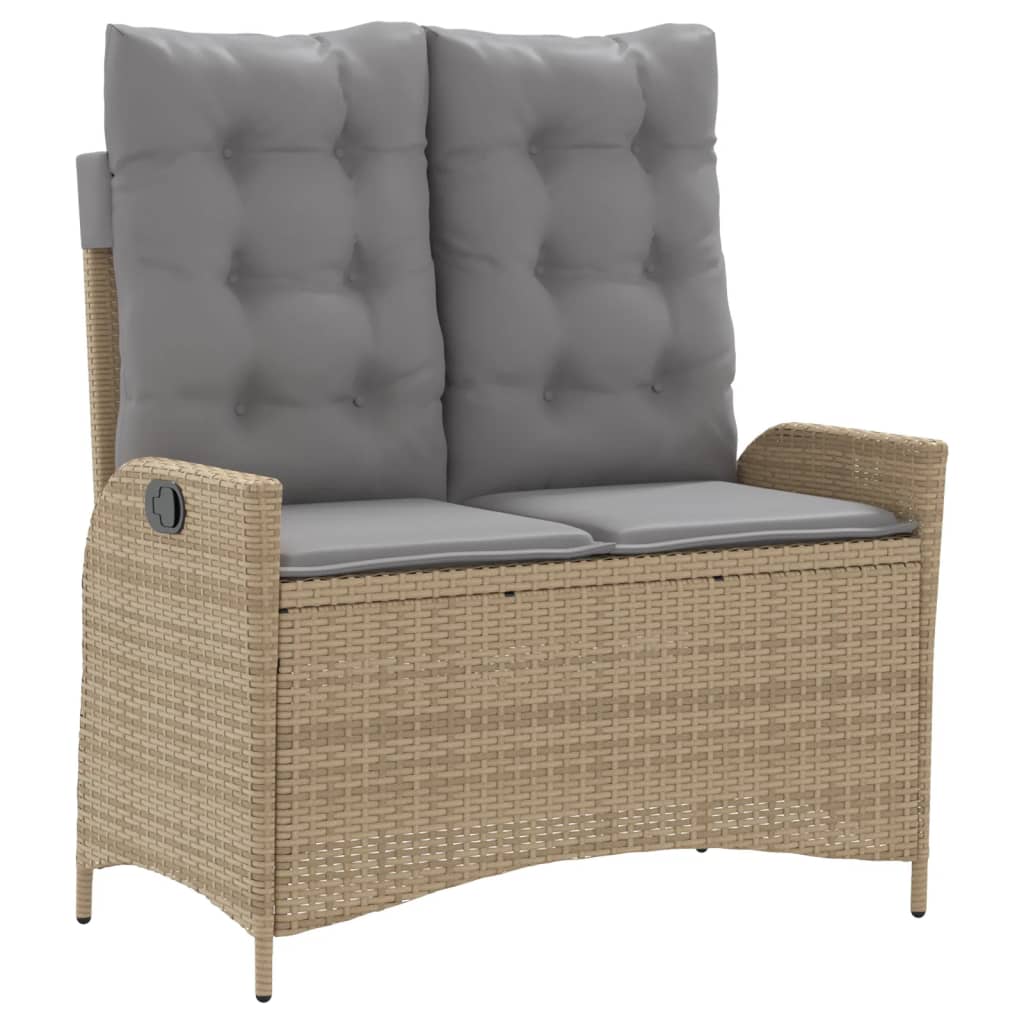 4-Delige Tuinset Met Kussens Poly Rattan Beige