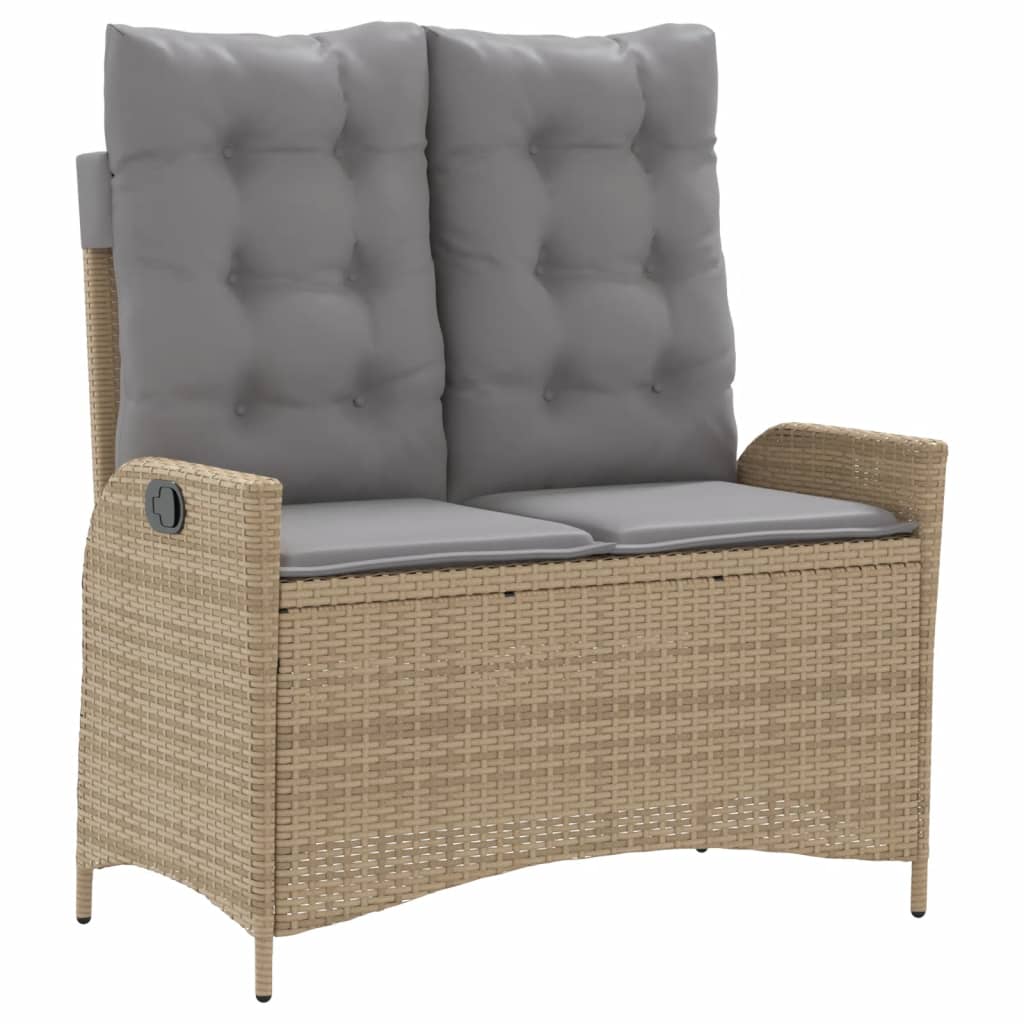 4-Delige Tuinset Met Kussens Poly Rattan Beige