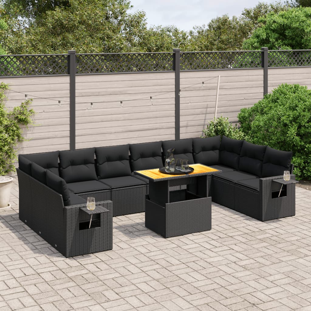 1 Tuinset Met Kussens Poly Rattan