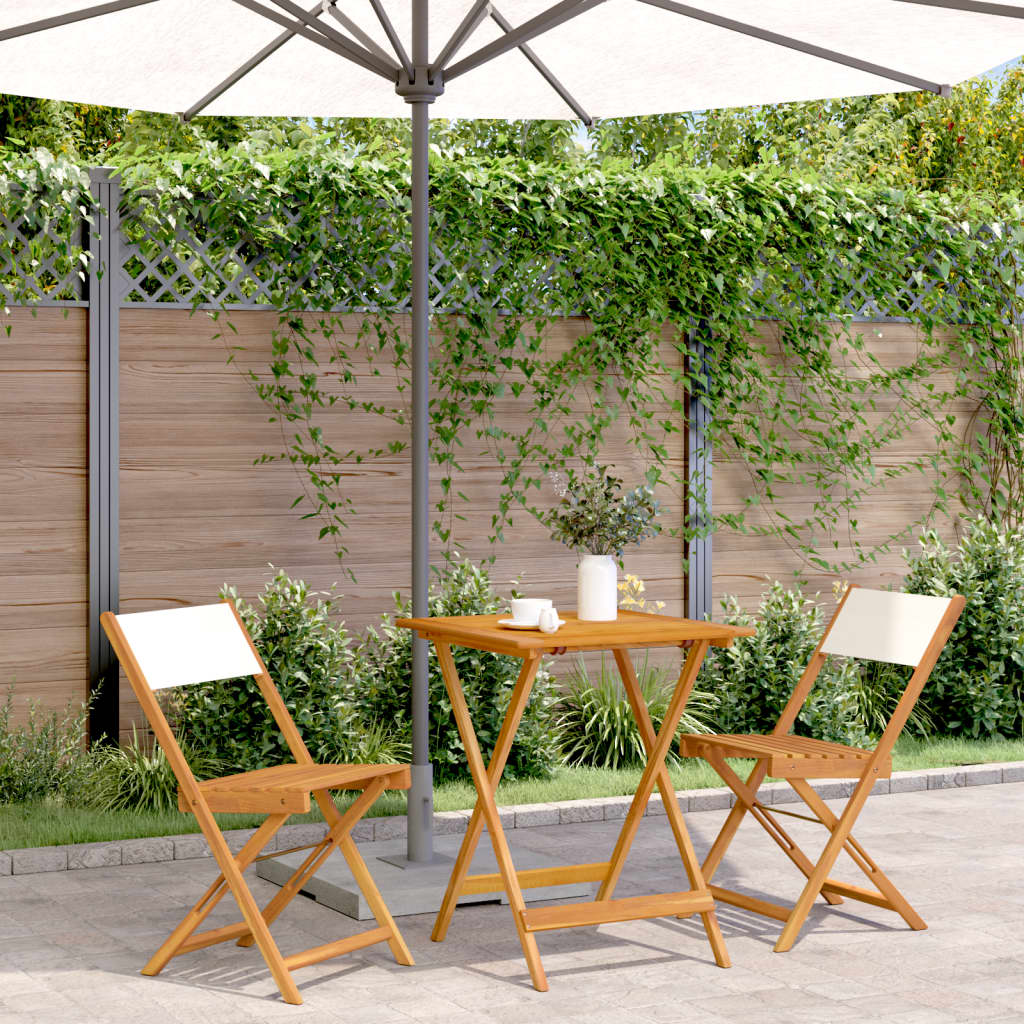 5-Delige Tuinset Massief Hout En Stof