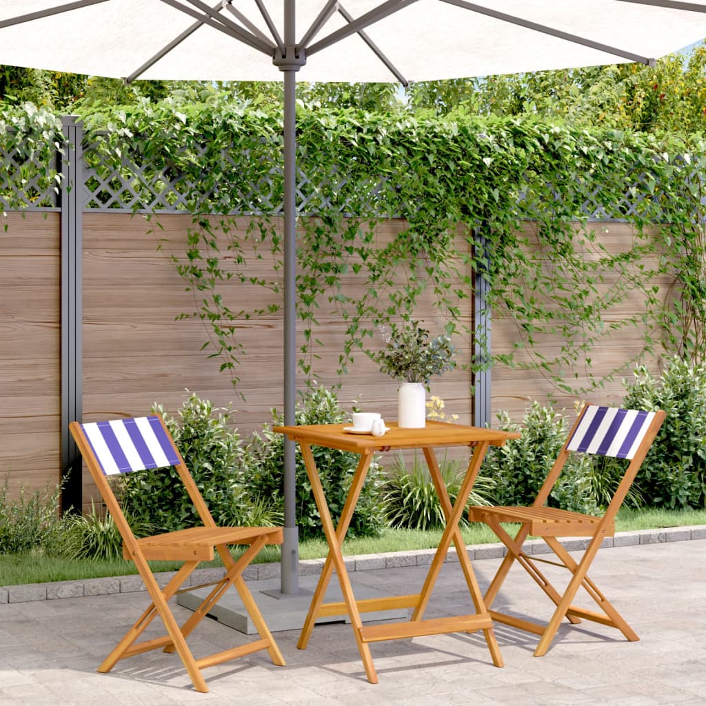 5-Delige Tuinset Massief Hout En Stof