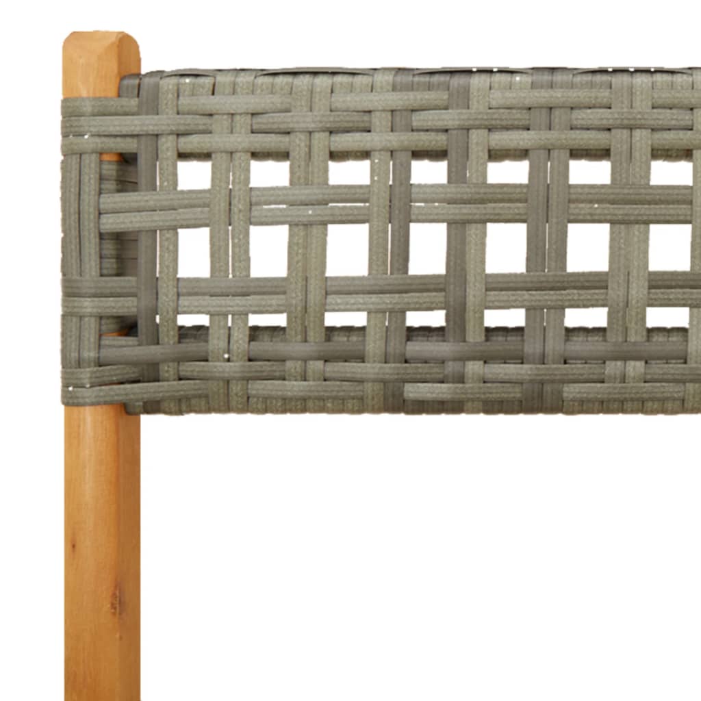 5-Delige Tuinset Poly Rattan En Massief Hout