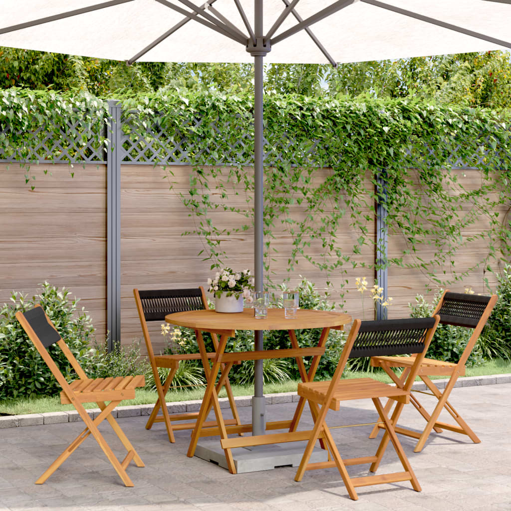 5-Delige Tuinset Polypropeen En Massief Hout