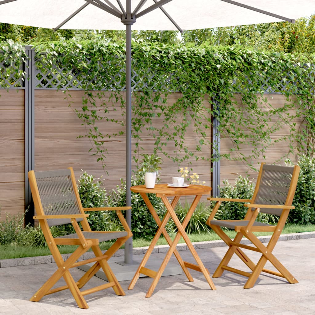 5-Delige Tuinset Polypropeen En Massief Hout