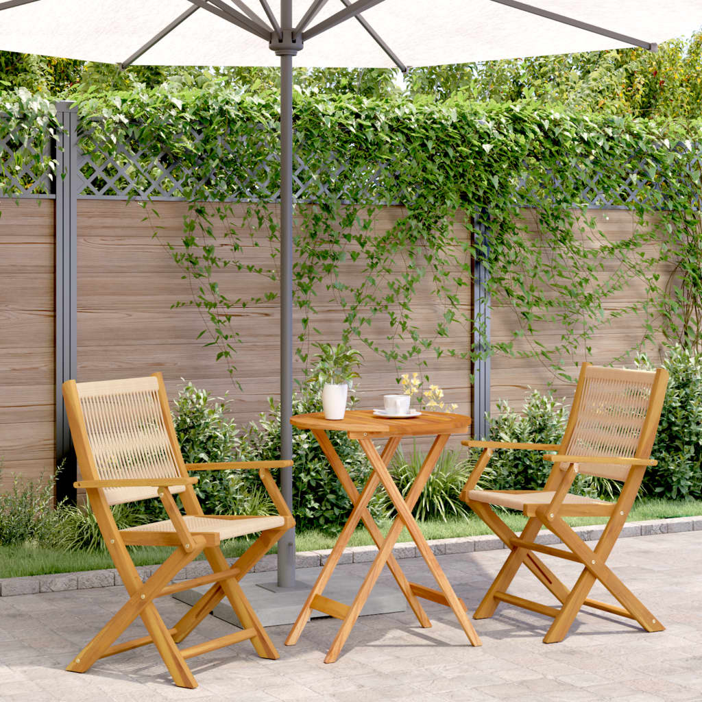 5-Delige Tuinset Polypropeen En Massief Hout