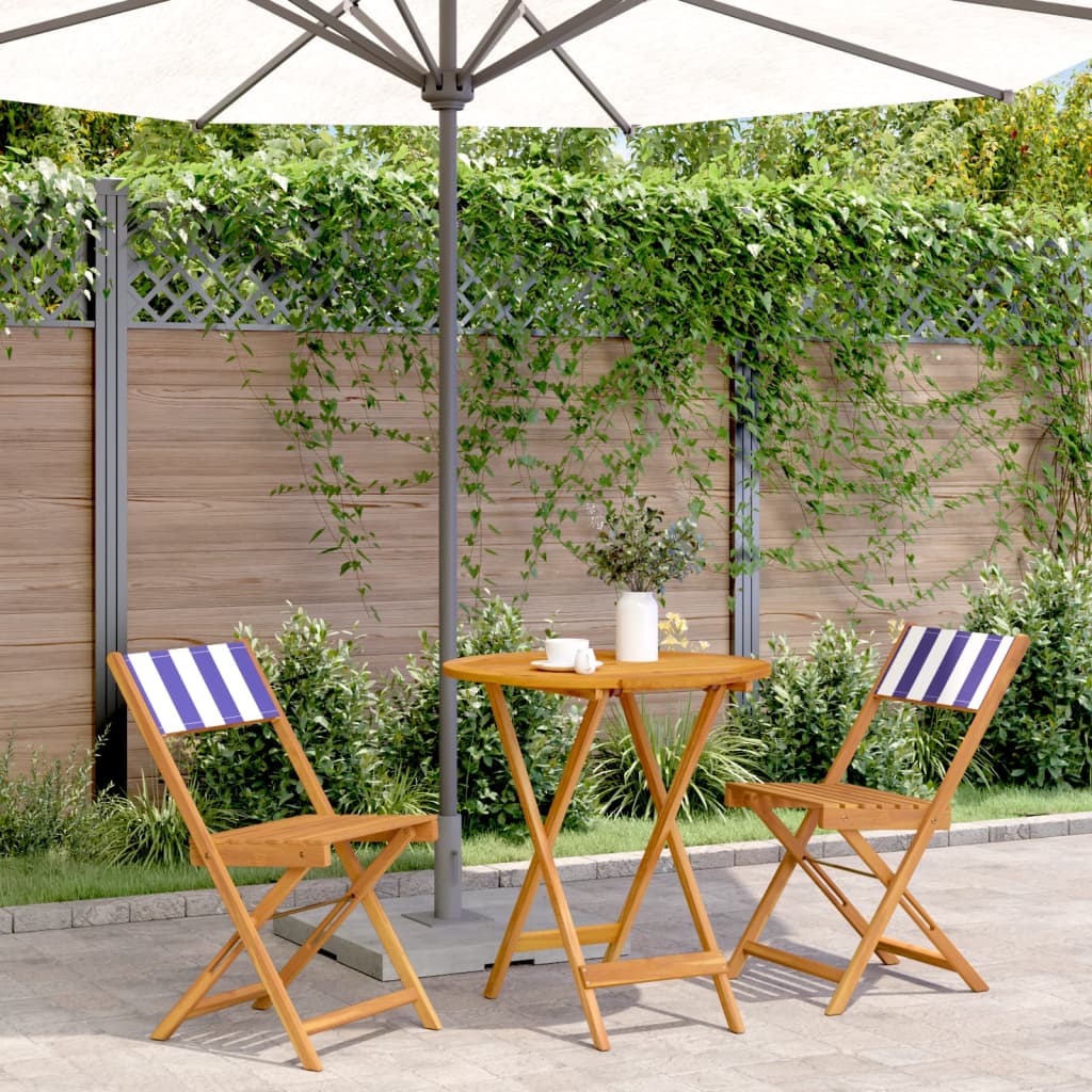 5-Delige Tuinset Massief Hout En Stof