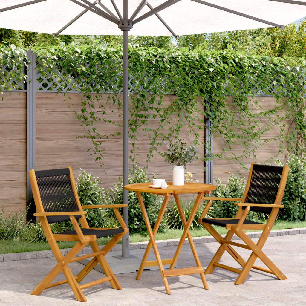 5-Delige Tuinset Polypropeen En Massief Hout