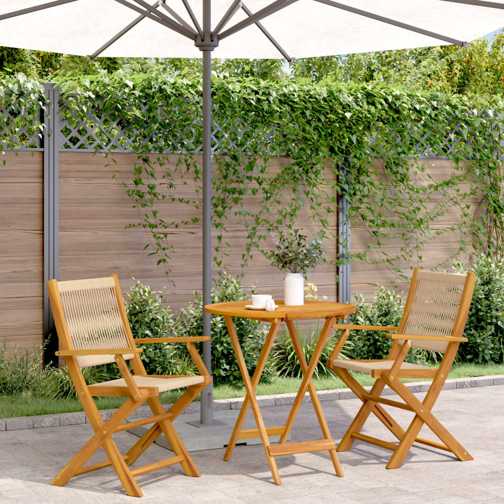 5-Delige Tuinset Polypropeen En Massief Hout