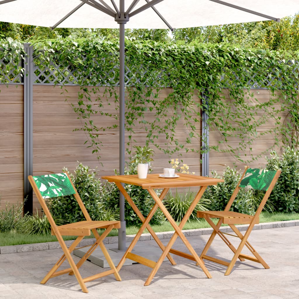5-Delige Tuinset Massief Hout En Stof