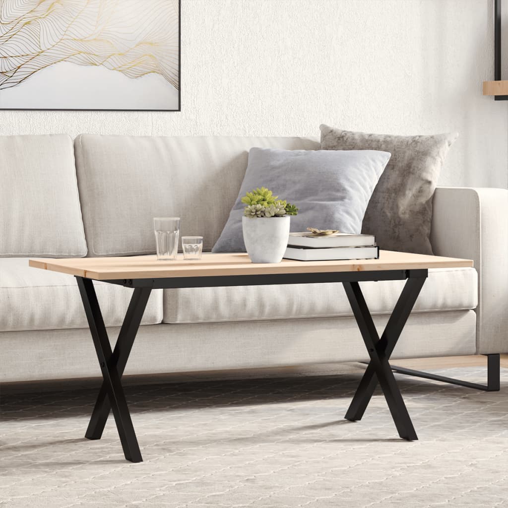 Eettafel 60X60X75,5 Cm Massief Grenenhout En Staal