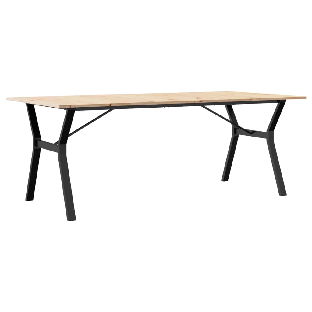 Eettafel Massief Grenenhout En Staal