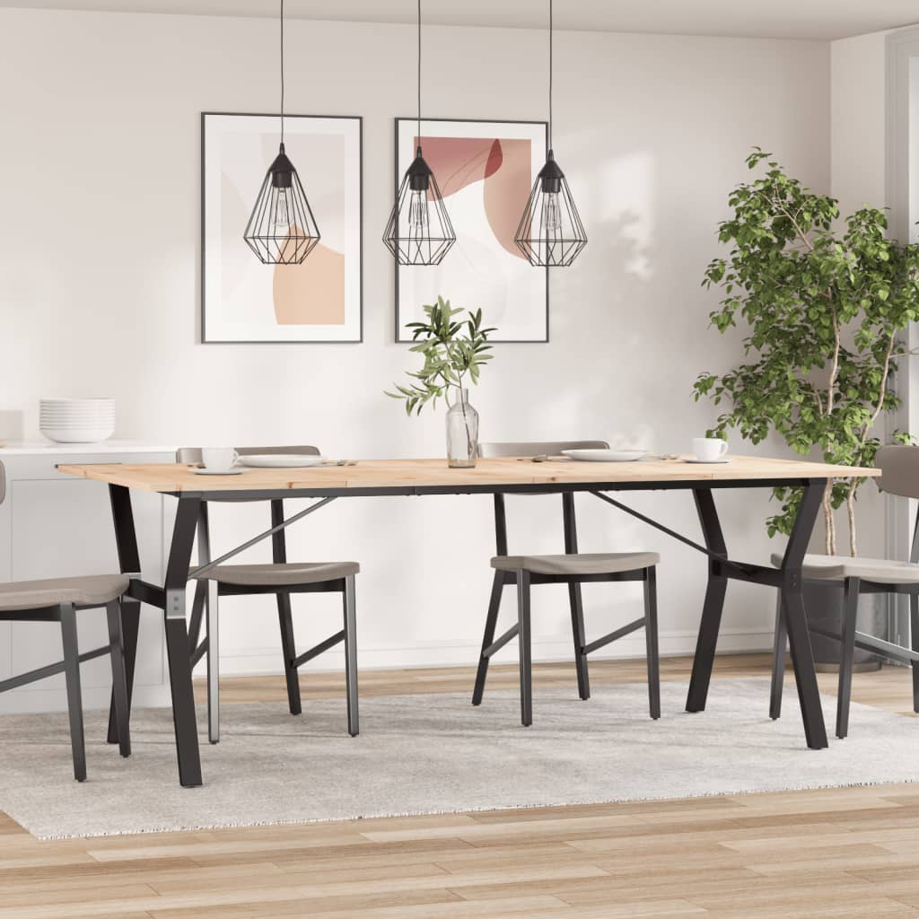 Eettafel Massief Grenenhout En Staal